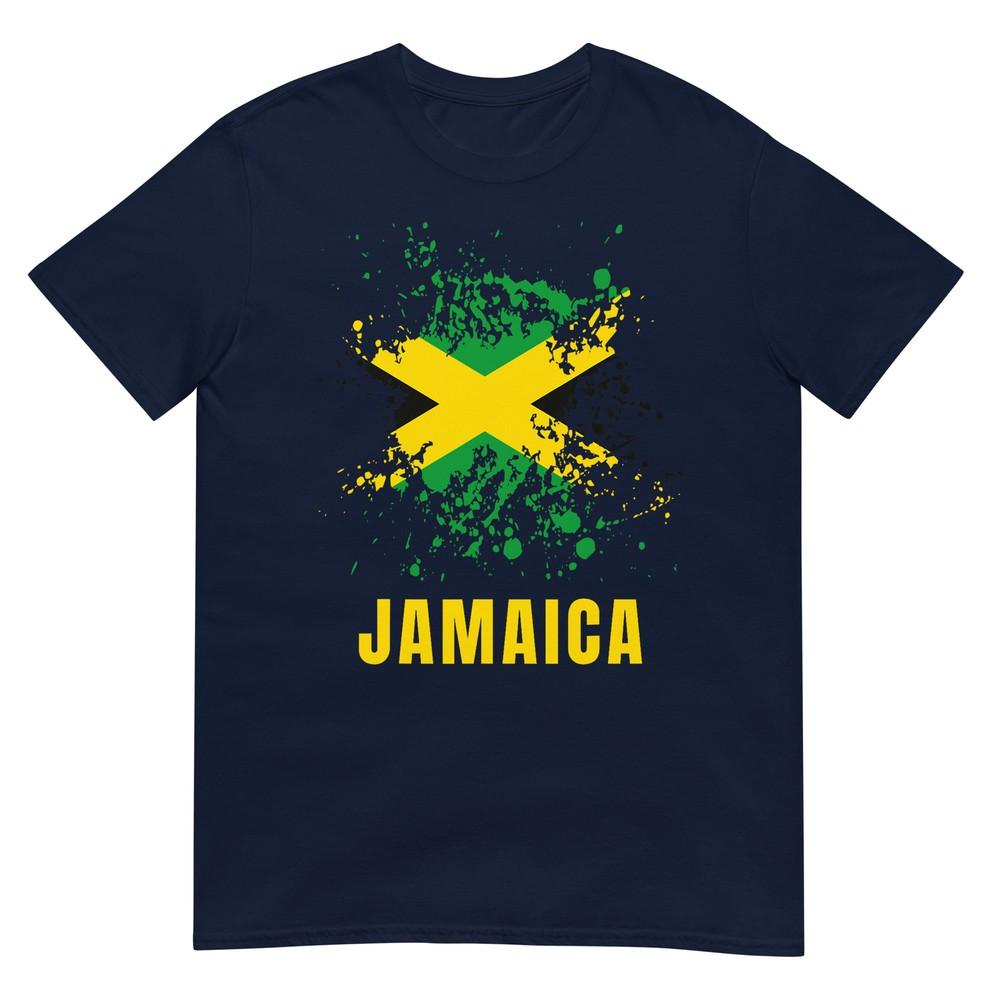 Jamaica Retro Vintage Watercolors Sport Jamaican Flag Tshirt S