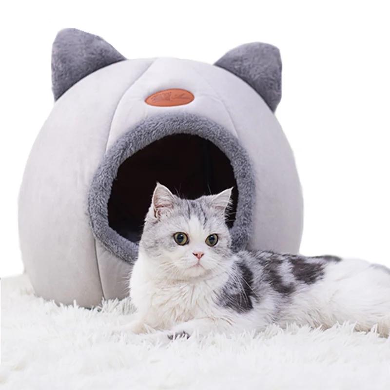 Nuovo comfort per il sonno profondo in inverno Letto per gatti Piccolo tappetino Cestino Prodotti per cani di piccola taglia Tenda per animali domestici Accogliente grotta Nido per interni Cama Gato