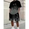 2 piece men's summer basketball training running set
