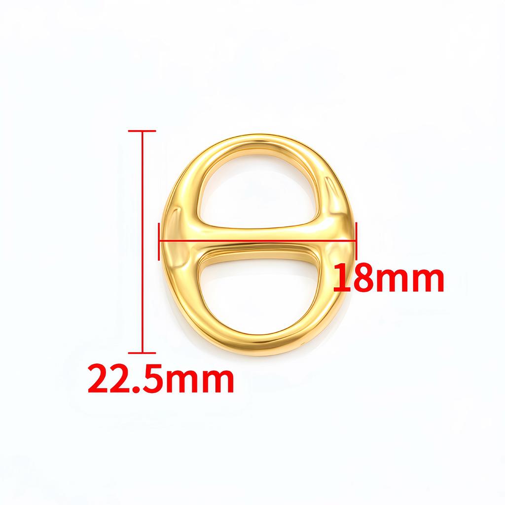 2-5Pcs Stainless Steel Pendants Oval Jewelry Connector Charms Non-fading for DIY Handmade Bracelet Necklace Findings Accessories