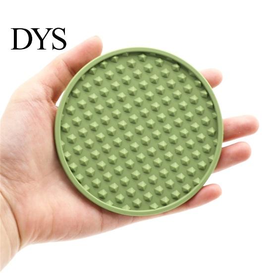 Pot Mat 6Pcs Drink Coasters with Holder Anti-scald Sturdy Lightweight Round Non-slip Embroidery Placemat Food Grade Pure Silicone Hot Coffee