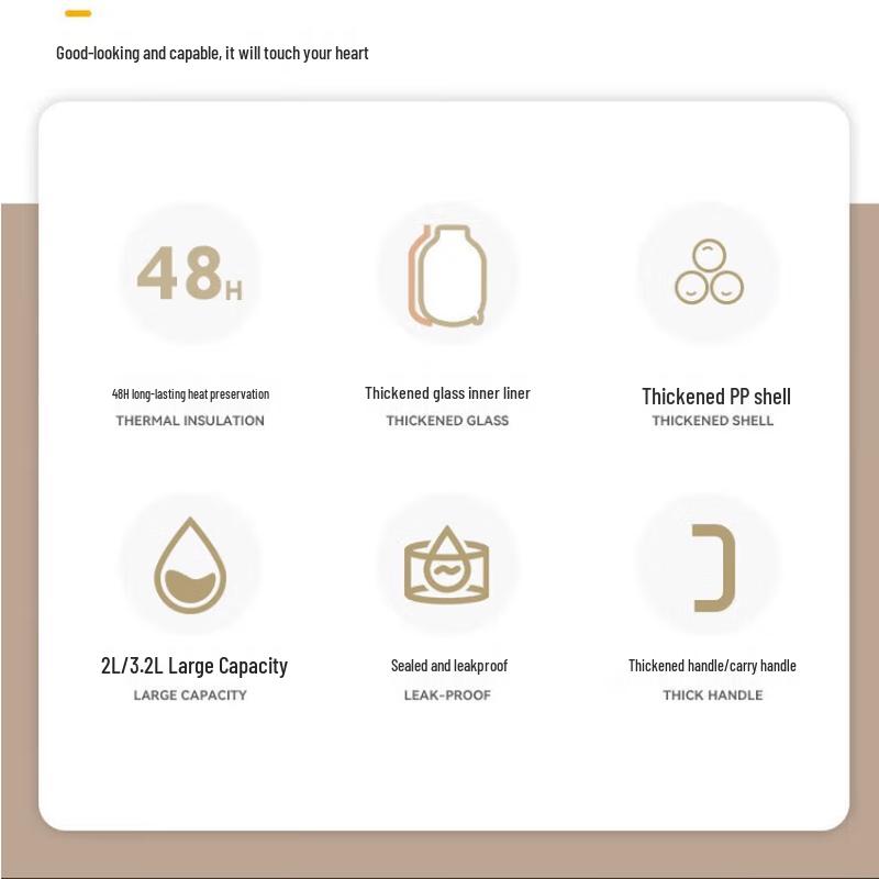 Tianxi 2L Temperature Display Thermos Flask