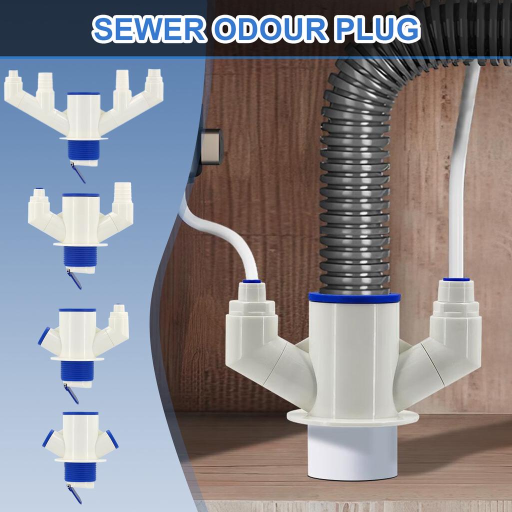 Not Smell Kitchen Drainage System ABS Sink Water Trap Kitchen Sink Drain Pipe Simple Install for Home & Restaurant Use