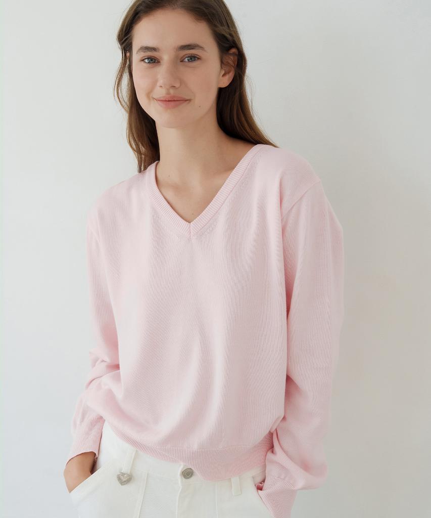 LETTERA Let Classic V-Neck Knit