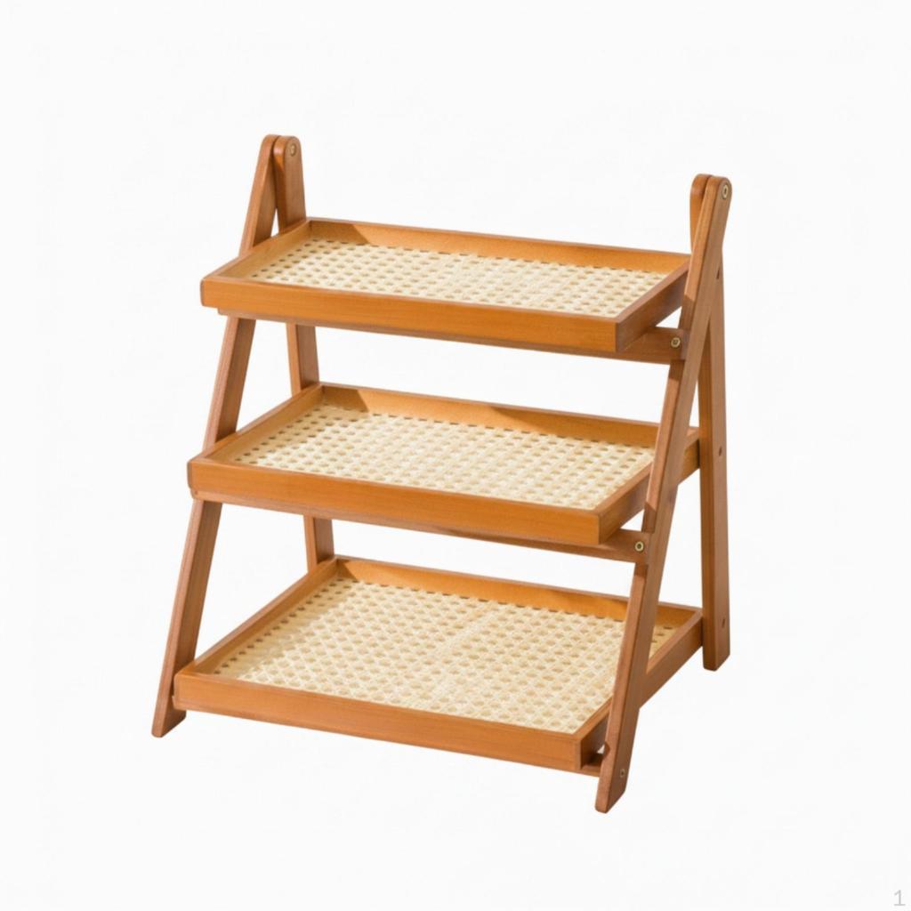 Tabletop Storage Rack Foldable Coffee Station Organizer SpaceSaving Countertop for