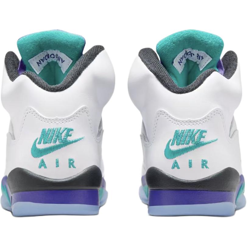 Air Jordan 5 Retro GS Grape 2025 Dětské tenisky Bílá Nová-Smaragdová Hroznová-Ledová HQ7980-100