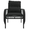 4 Piece Garden Sofa Set with Cushions Black Poly Rattan