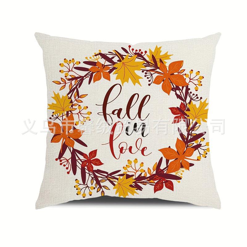 Autumn Pumpkin Pattern Pillowcases - Decorative Throw Cushion Covers