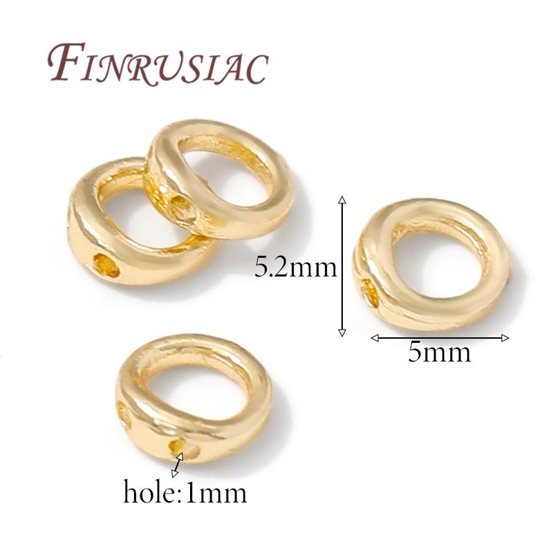 Messing 18K Gold Plated 2-Loch Verbinder für Schmuck, Armband Endstück, Perlen Endkappe mit Loch, Zubehör für Schmuckzubehör