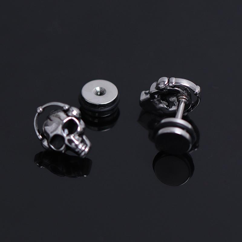 1PC Trend Punk Hip-hop Stud Earrings For Women Men's Jewelry Halloween Personality Earrings Jewelry Gifts