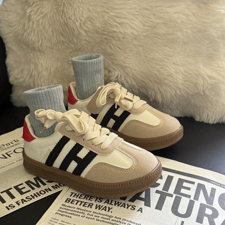 

Children s shoes autumn 2025 new spring and autumn girls board shoes Korean version trendy brand boys sports shoes German training shoes breathable 37 yards inner length 23.0cm