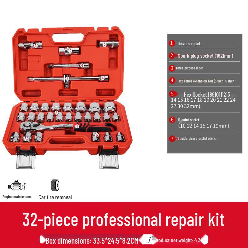 Delixi Quick Ratchet Socket Wrench Set for Automotive Repair