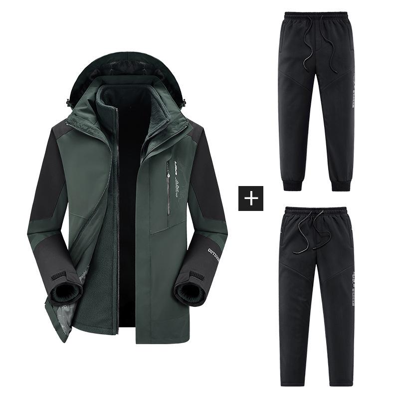 Couple's Ski Set: Men's 3-in-1 Jacket & Women's Plus-Size Waterproof Pants