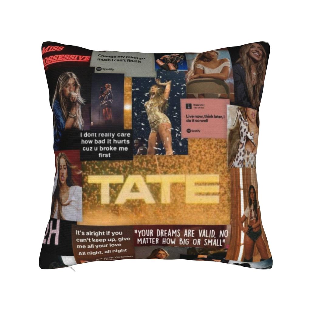 Decorative Pillow Cover Tate McRae Think Later Tour Accessories Chair  Throw Pillow Case Cover Square Multi-Size