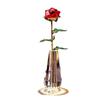 Exquisite Mini Colorful Crystal Rose Flower Vase Ornament Gift