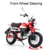 1:12 Honda Monkey Cbr1000 Motorcycle Model Diecast Alloy Car Toys Front Wheel Steering Shock Absorption Function Vehice Kid Gift