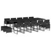 VidaXL Garden Dining Set with Cushions 15 Pcs, Table and Chairs with Folding Backrest, Outdoor Patio Furniture 3211351