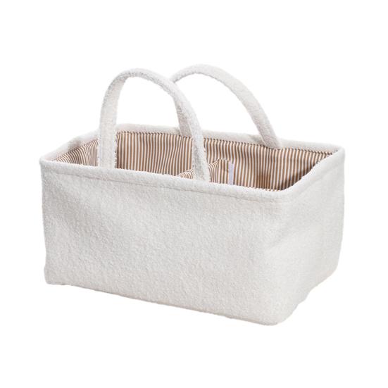 Baby Diaper Caddy Organizer Nursery Storage Basket Large Capacity Diaper Organizer with Adjustable Divider for Baby Essentials Wipes Toys