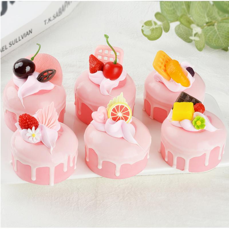 1 Pieza Pastel Falso Sabor Suave Modelo de Pastel Accesorios de Simulación Modelo de Comida Decoración de Gabinete Accesorios de Boda Decoración a Escala