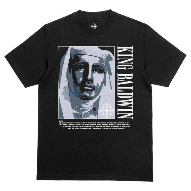 King Baldwin IV Shirt, Knights Templar T-Shirt, Christian Medieval Knight Shirt 4XL