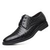 Herren Splicing Brogue Schuhe Gewebtes Narbenleder Kleiderschuhe Herren Schnürschuhe Hochzeitsparty Schuhe Herren Business Büro Oxfords Flats