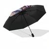 K-POP Anime Girls Group Themen-Regenschirm mit automatischem Öffnen und Schließen - 8 Speichen, Geeignet für Freizeit und Ausgehen, Outdoor-Accessoire, Gothi