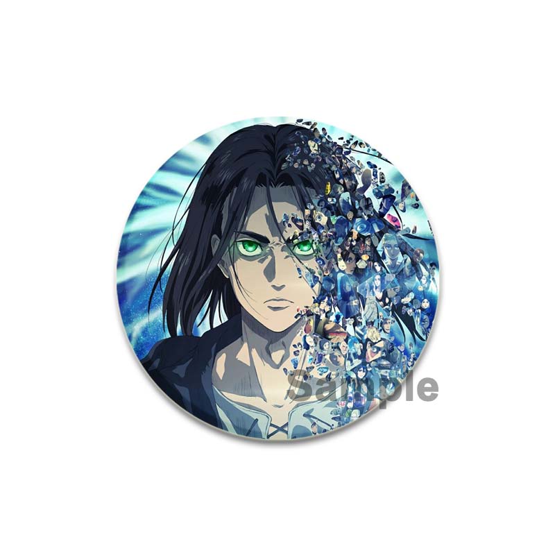 32/44/58mm Eren Yeager Ikony Pin Ručně vyráběná Brož Na Oblečení Kreslený Cosplay Odznak Batoh Dekorace Šperky Dárek