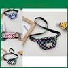 Trendy Modern Cool Boys Chest Bag Stylish Kids Waist Bag Checkered Small Crossbody