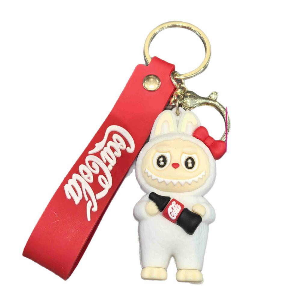 Cartoon Cute Coke Sheep Keychain Car Bag Rabub Doll Small Gift
