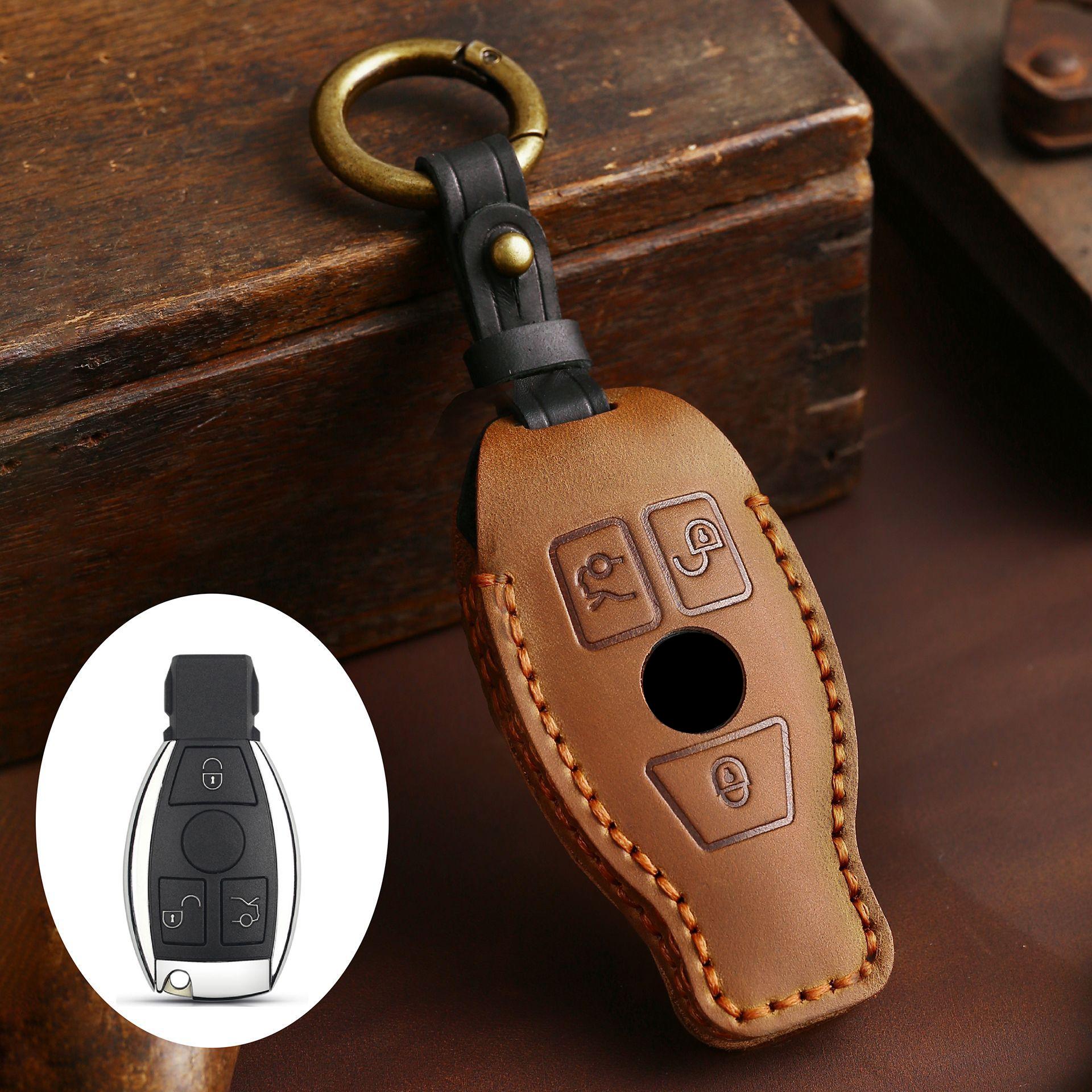 

Leatehr Car Key Case Cover Accessories For Mercedes Benz W204 W463 W176 W251 W205 A200 A260 A C R G Class Gla Cla Glk Glc Cls