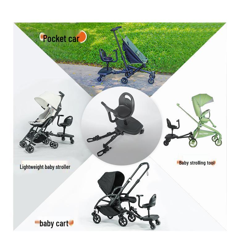 Universal Twin Stroller Pedal: Second Child Attachment for Easy Outings