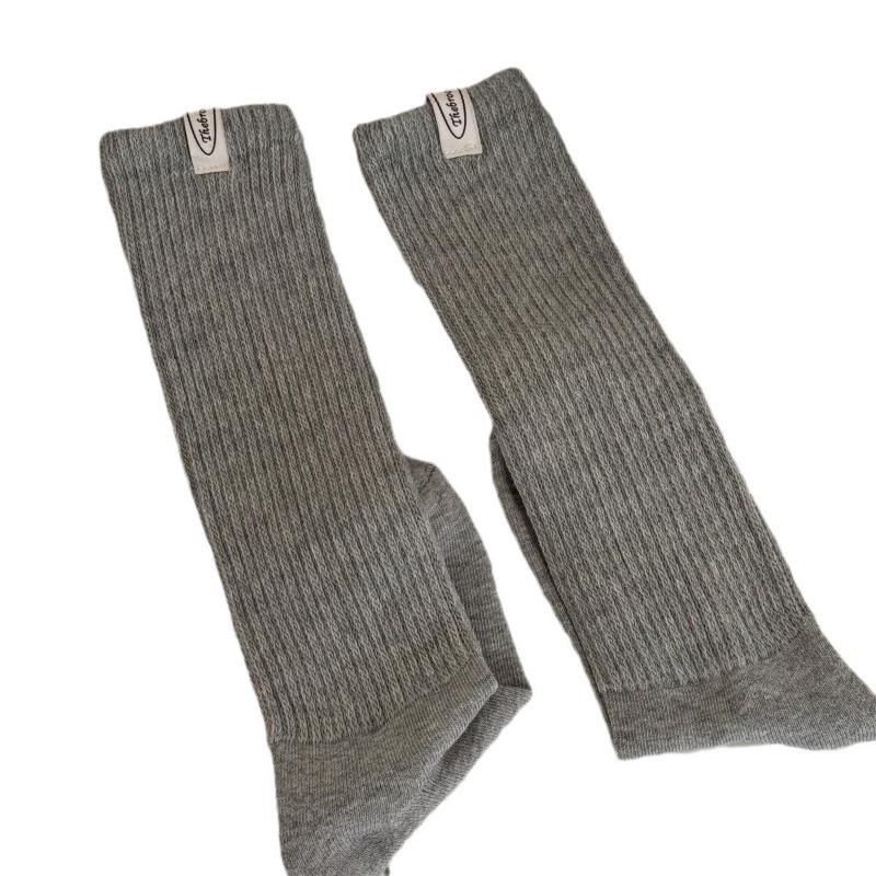 Thick Loop Pile Socks for Autumn and Winter, Solid Color, Versatile Mid-calf Socks That Won't Fall Off, for Women