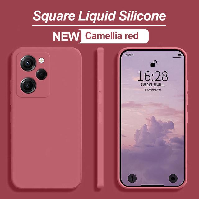 Poco X5 X 5 Pocox5 Pro Case Original Square Liquid Silicone Phone Cases For Xiaomi Poco X3 Pro X5 Poco x5 Pro 5G Soft Case Cover