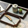 Glass Multipurpose Cup and Mugs Holder Platter Desk Organizer Fruit Snack Trays for Desk Bathroom Table Kitchen Parties