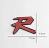 3D Metal Letters R Logo Rear Boot Trunk Emblem Badge Sticker Decals For Civic Accord FIT TYPER Car Styling Accessories