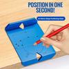 ABS Hinge Drilling Locator Practical Hinge Punching Positioning Ruler  Woodworking