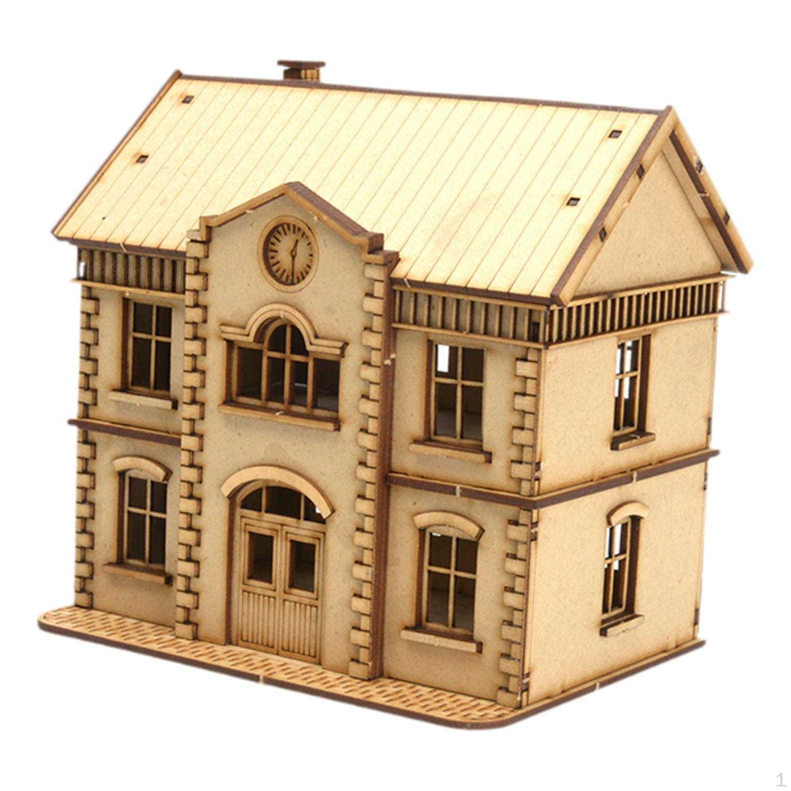 1/72 European Building Model Kit Unassembled DIY Gift Handmade Collection Hobby Toy Architecture