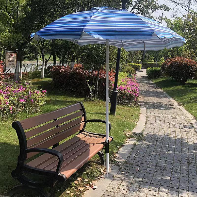 Outdoor Umbrella Clip Base for Balcony, Table, Bench, and Beach – Fits Round Steel Pipes