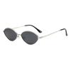 Polarized Metal Oval Sunglasses with Anti-Slip Temples Retro Vintage Style for Casual Outdoor Activities Driving UV Protection