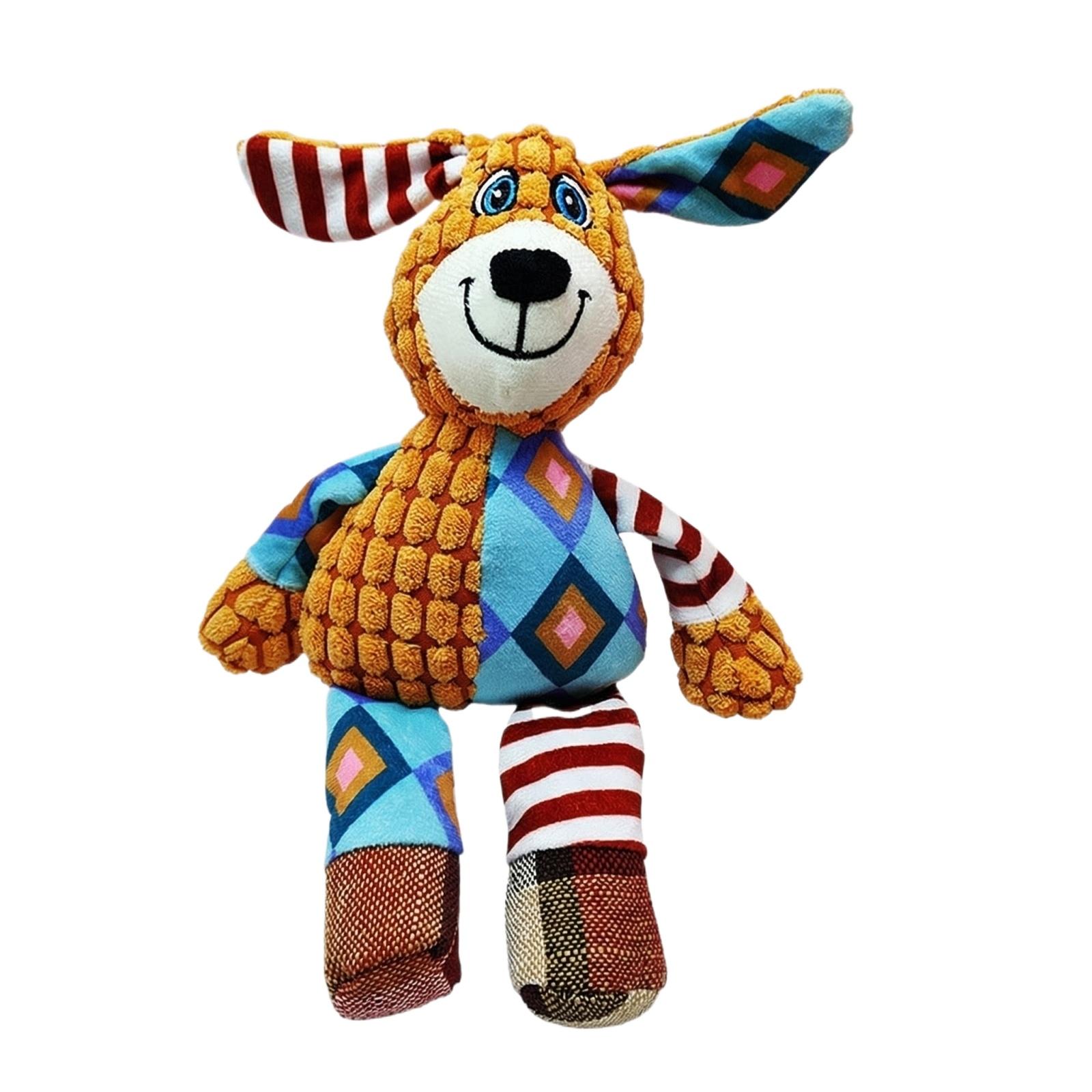 

Pet Toy: Plush Patchwork Dog One Size