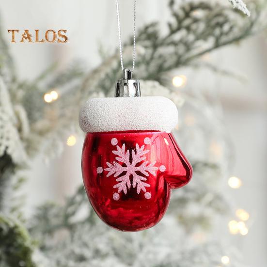 4/6/8/12 Pcs Christmas Ball Ornaments Star Cane Lollipop Cupcake Hanging Decoration for Xmas Tree Home Indoor Decor
