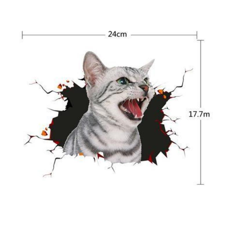 3D General Motors Decorative Stickers Cute Kitty Dog Car Stickers Body Scratch Shielding Decorative Stickers Creative and Realistic
