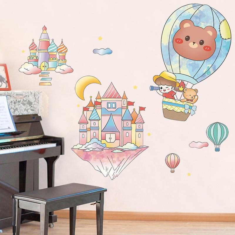 Removable Cartoon Wall Stickers for Kids Room Kindergarten Creative Christmas Birthday Gift Decals