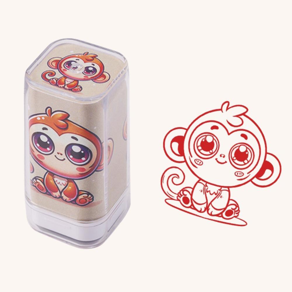DIY Painting Zodiac Stamps Hand Account Animals Figure Stamps Cute Animals Seal  Boys and Girls
