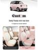 Panda Mini Linen Full Coverage Car Seat Cushion for All Seasons