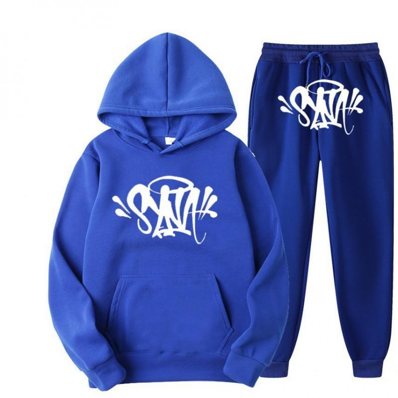 Set Felpa Streetwear Uomo Donna Outfit Casual Felpa con Grafica Stampata Syna Tuta