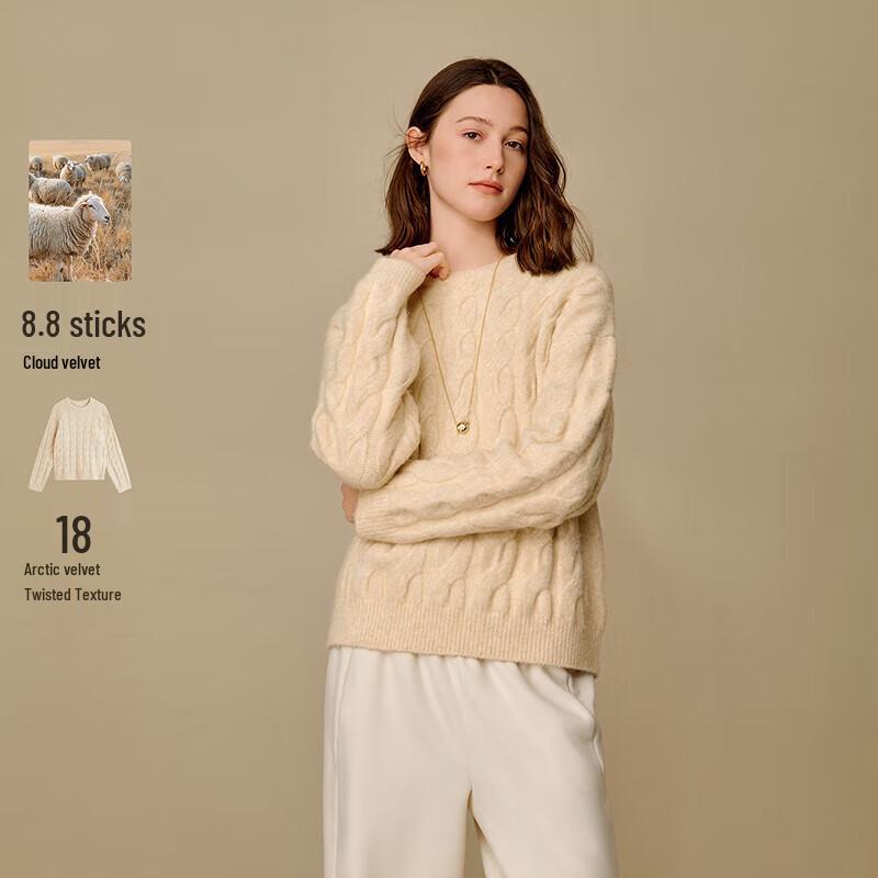 

Женский пуловер Inman из трикотажа «косы» с начесом S