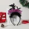 Carnivals Party Woman Hairband Plush Decor Sequins Witch Shape Headbands Animes Character Hair Hoop for Adult Teens
