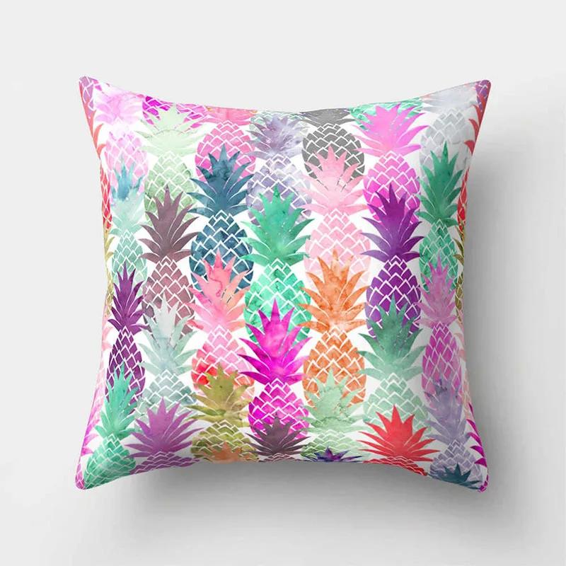 Cover Cushions 45*45cm Polyester Throw Pillow Case Yellow Pineapple Decorative Pillowcase Pillow Cover Kussensloop