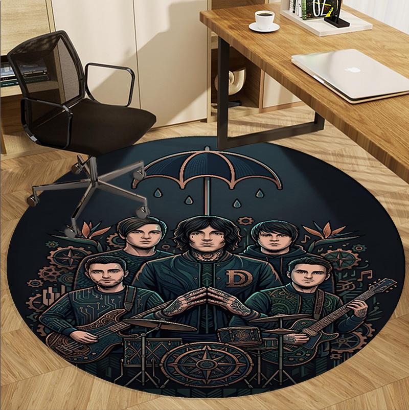 Tappeto Rotondo con Fantasia Bring Me the Horizon, Tappetino da Interno/Esterno, per Picnic, Sala Giochi, Camera da Letto, Ufficio, Soggiorno, Tappeto per Arredamento Casa, Regalo di Compleanno